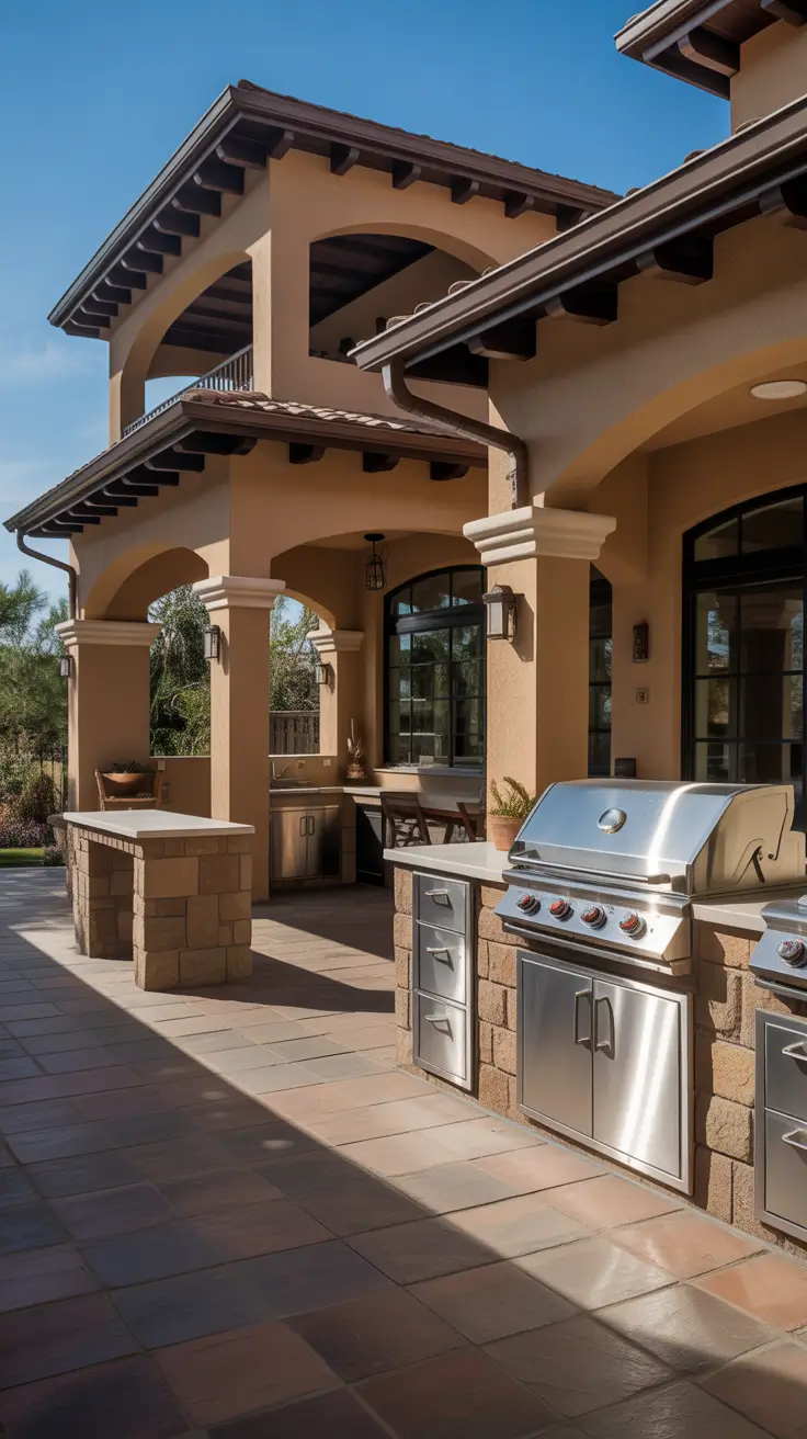 outdoor grill area ideas 2026 03 — Covered Patio Concepts Featuring Built In Bbq And Grilling Zones