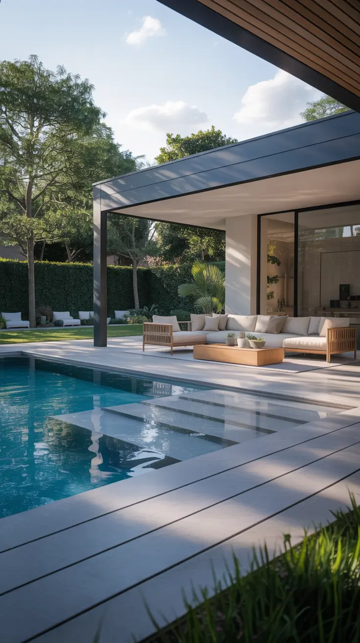outdoor pool area 2026 Outdoor Pool Area Modern Design With Clean Architecture