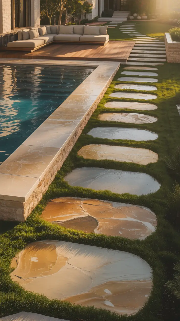 outdoor pool area 2026 Outdoor Pool Area Path Ideas That Guide Movement Naturally