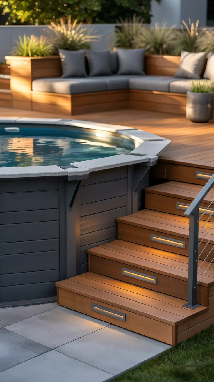 outdoor pool area 2026 Outdoor Pool Area Above Ground Ideas With Designer Appeal