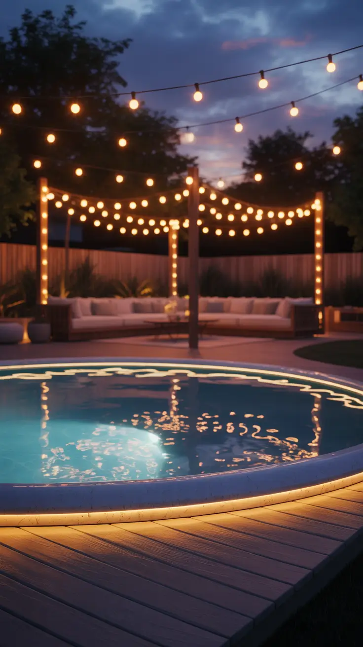 outdoor pool area above ground 2026 Outdoor Pool Area Above Ground Lights For Evening Ambience