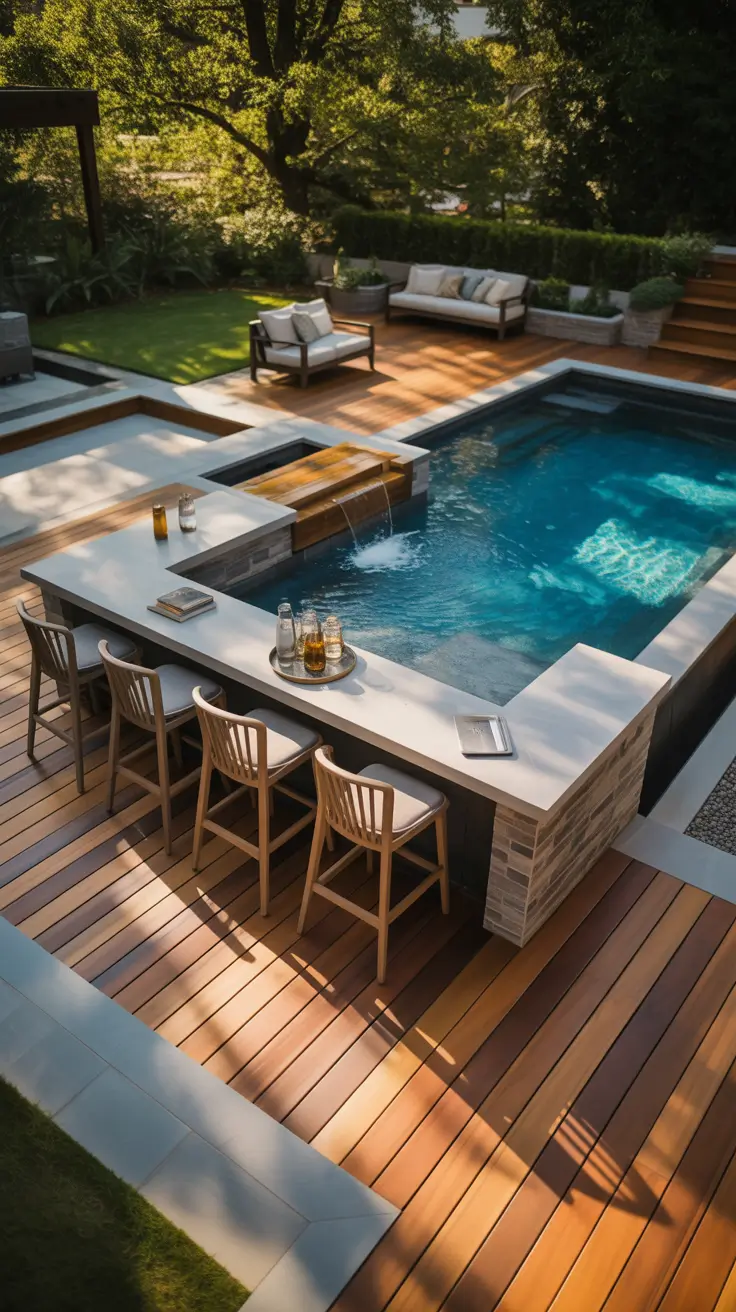 outdoor pool area above ground 2026 Outdoor Pool Area Above Ground Bar Design Ideas