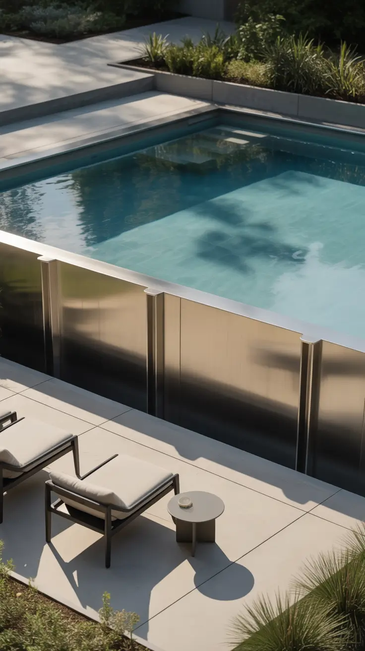 outdoor pool area above ground 2026 Outdoor Pool Area Above Ground Metal Modern Looks