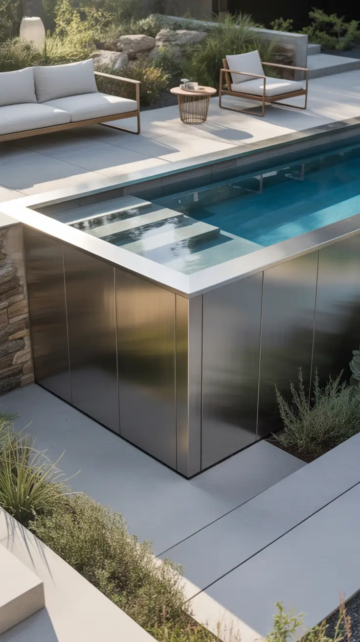 outdoor pool area above ground 2026 Outdoor Pool Area Above Ground Metal Modern Looks