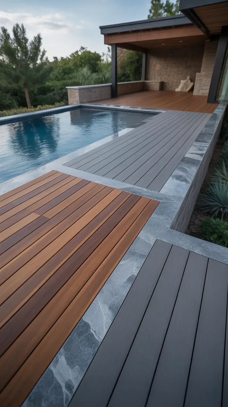 outdoor pool area above ground 2026 Outdoor Pool Area Above Ground With Integrated Deck Steps