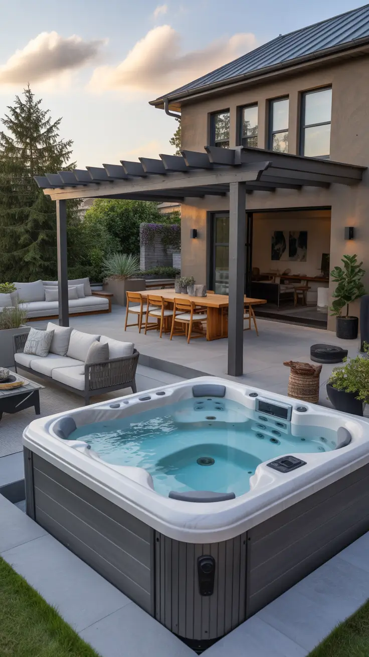 outdoor spa ideas 2026 Outdoor Patio Ideas With Spa For Stylish Entertaining