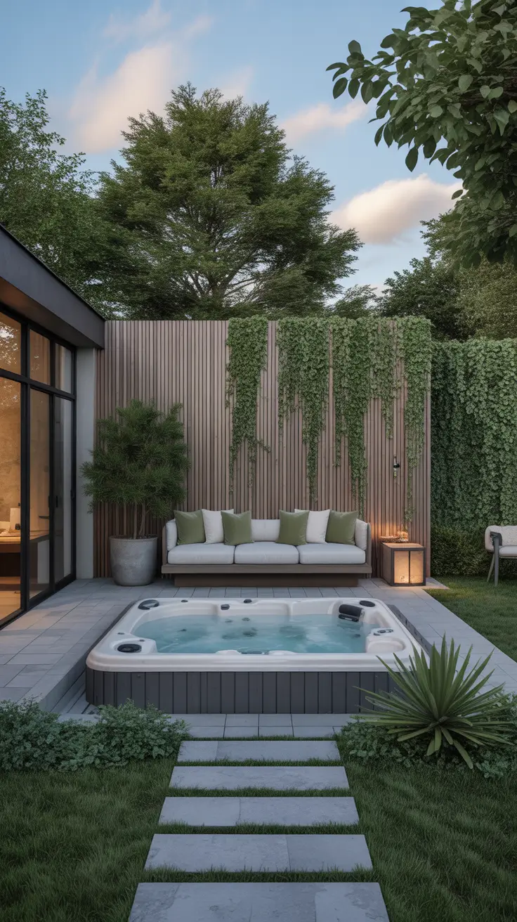 outdoor spa ideas 2026 Outdoor Spa Ideas With Privacy Screens And Green Walls
