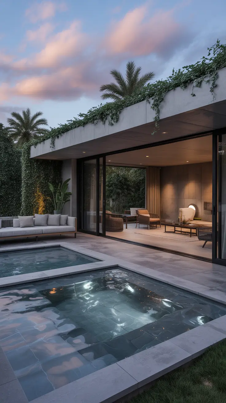 outdoor spa ideas 2026 Outdoor Hot Tub Ideas With Built In Seating Areas