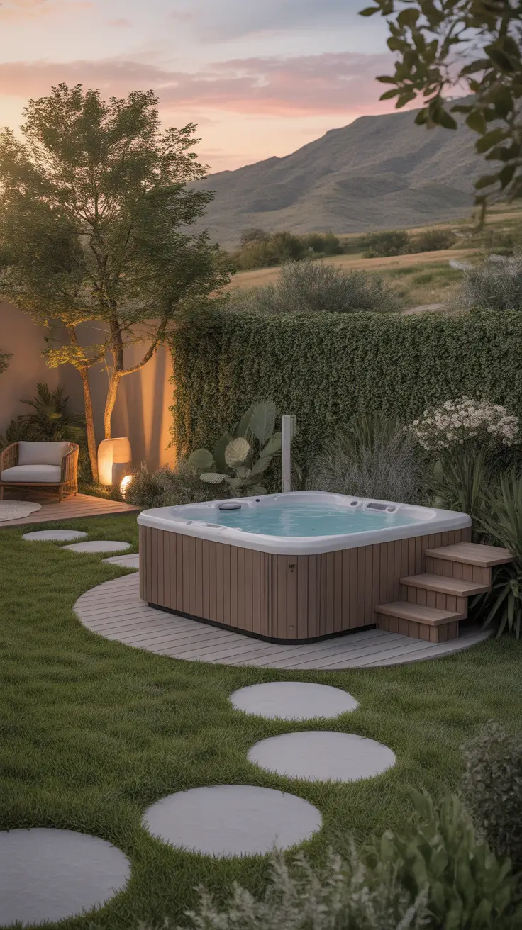 outdoor spa ideas 2026 Courtyard Outdoor Spa Ideas With Balanced Symmetry