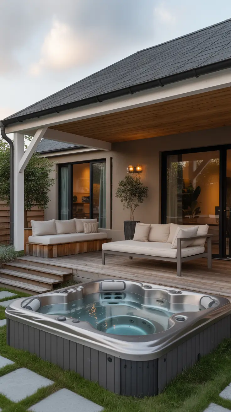 outdoor spa ideas 2026 Outdoor Spa Ideas With Covered Decks And Cozy Seating