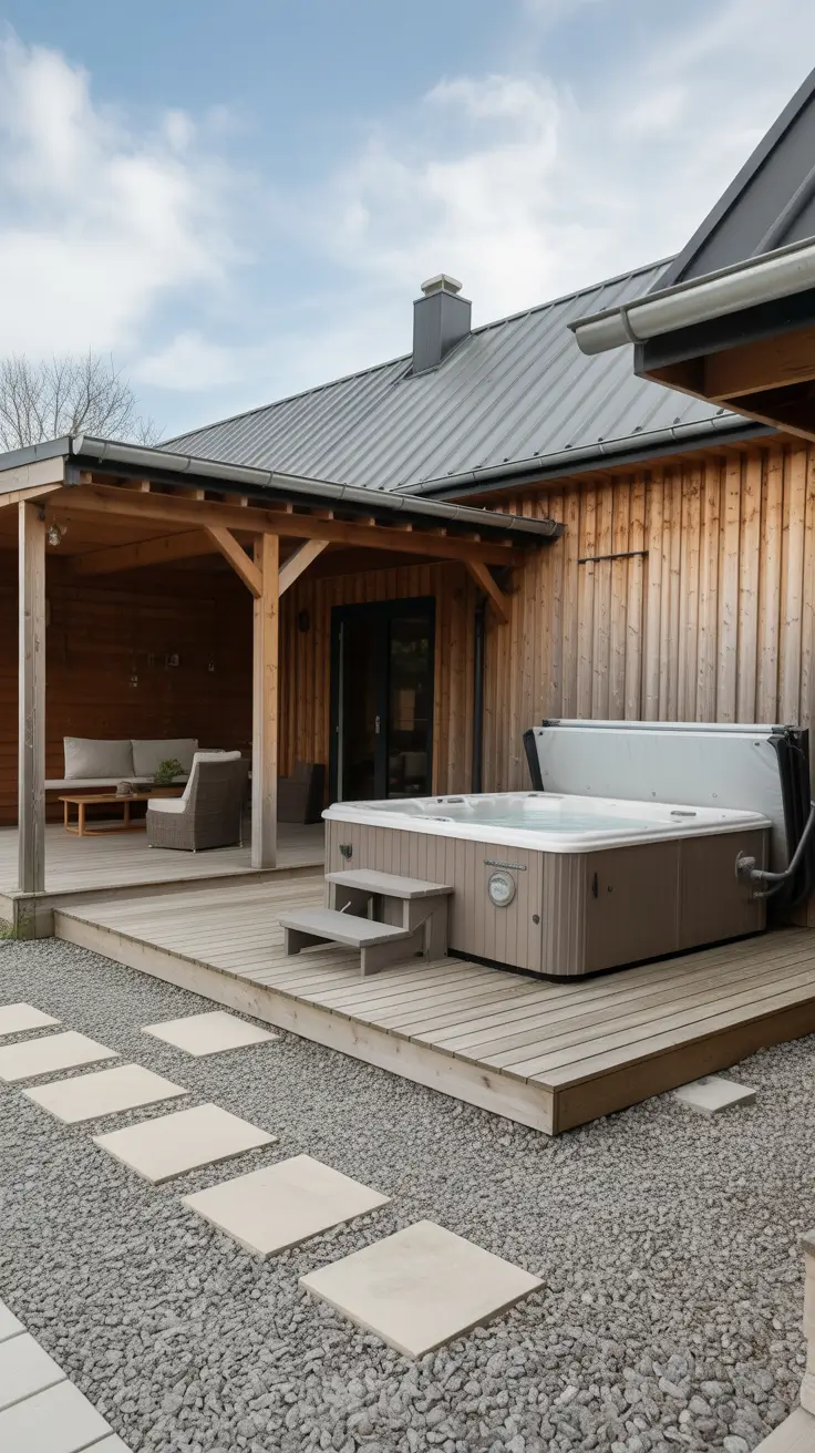 outdoor spa ideas 2026 Rustic Outdoor Spa Ideas With Simple Timeless Materials