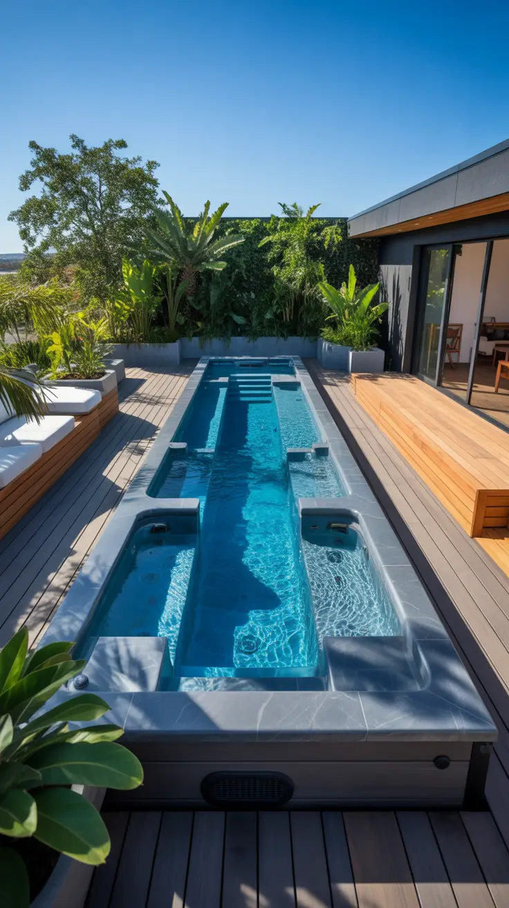 outdoor spa ideas 2026 Outdoor Swim Spa Ideas For Fitness And Relaxation Combined