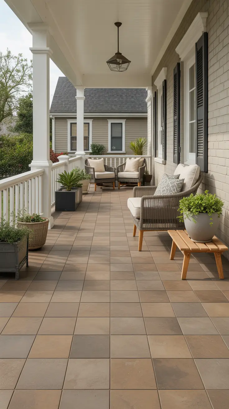 outdoor tiles for floor 2026 Front Porches Flooring Design With Outdoor Tiles