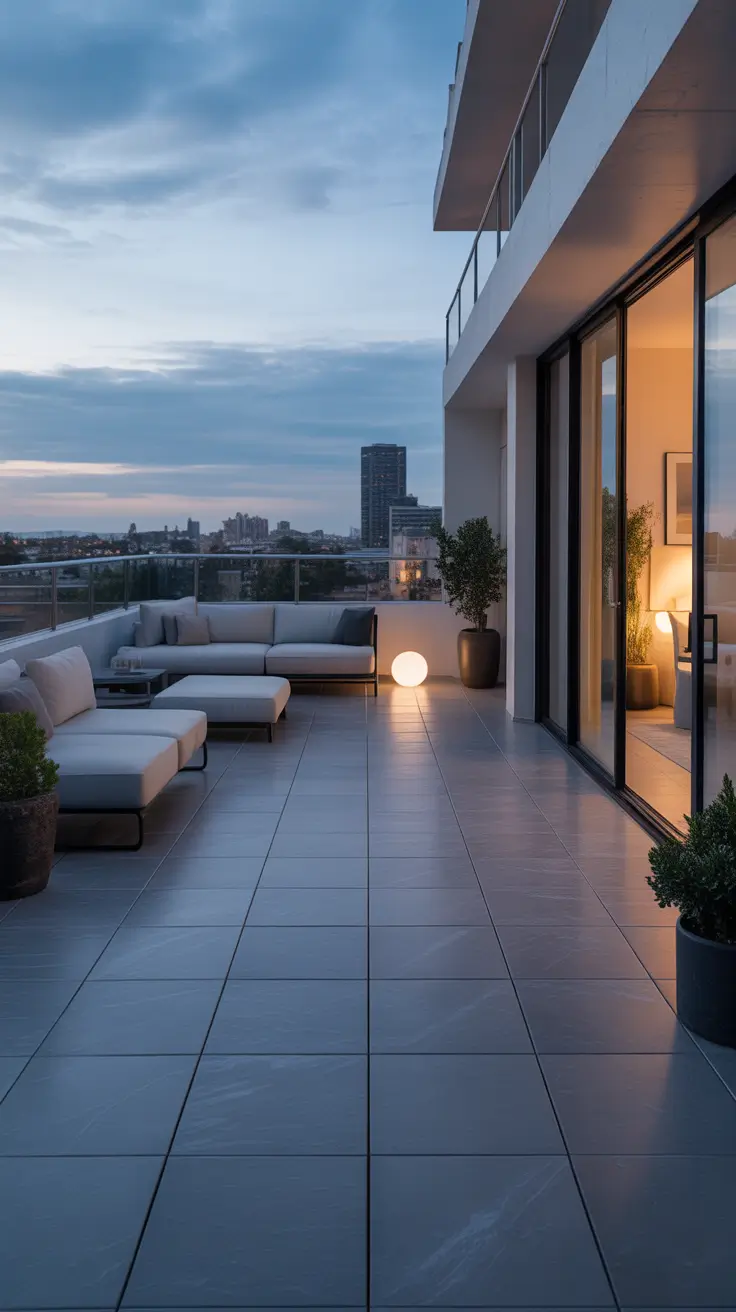 outdoor tiles for floor 2026 Rooftop Outdoor Tiles Floor For Evening Lounge Spaces