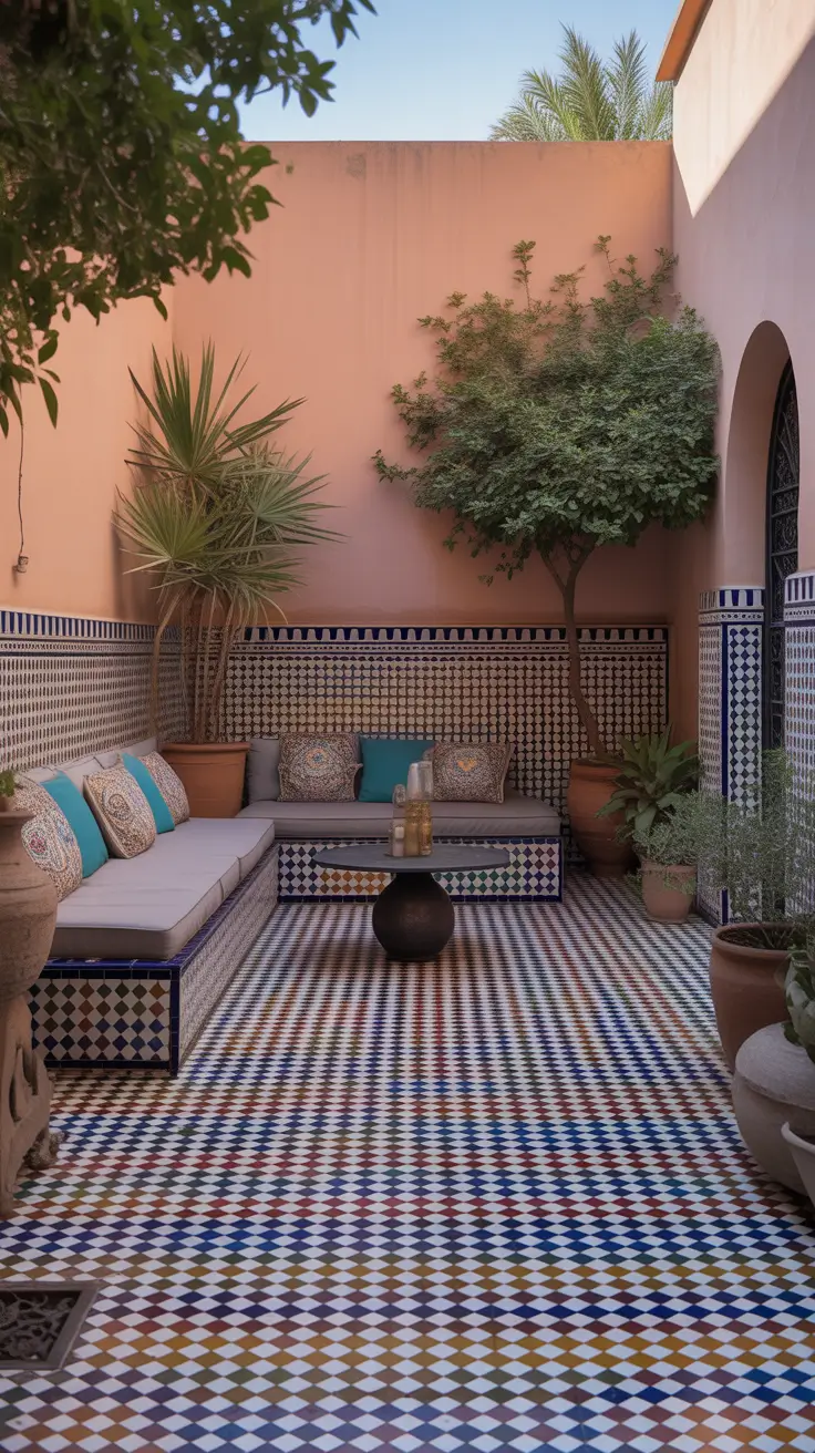 outdoor tiles for floor 2026 Moroccan Outdoor Tiles Floors With Artistic Pattern