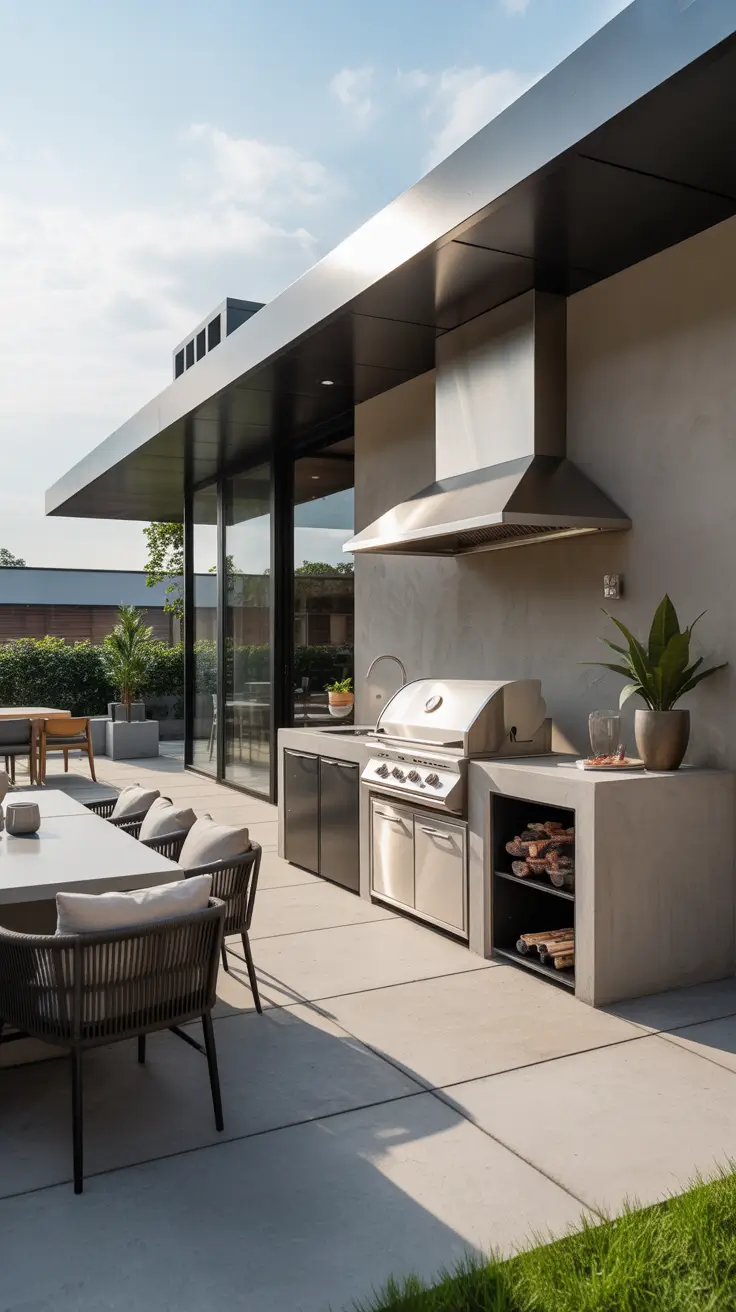 outside barbecue area ideas 2026 14 – Modern Outside Barbecue Area Ideas With Sleek Finishes
