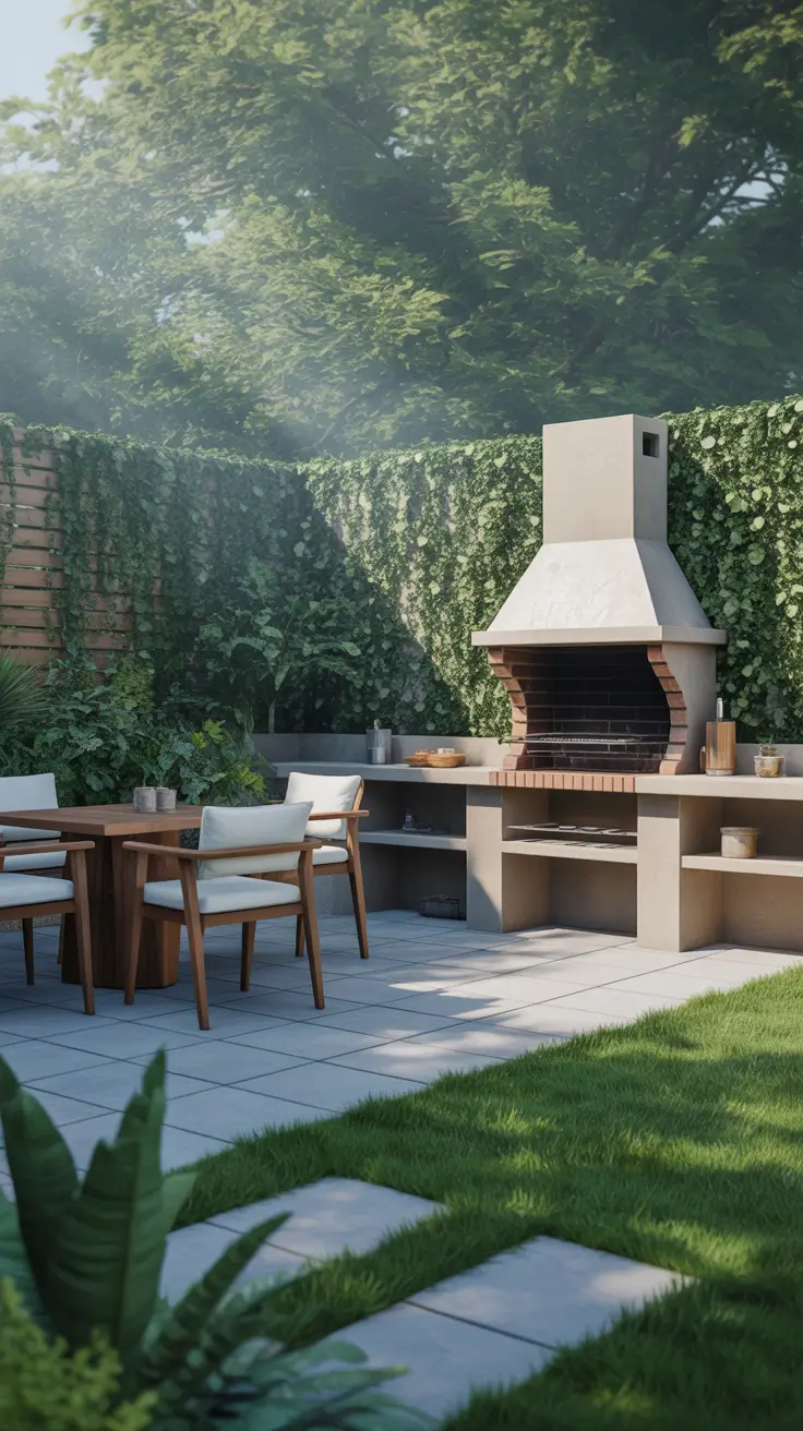 outside barbecue area ideas 2026 16 – Garden Outside Barbecue Area Ideas With Green Backdrops