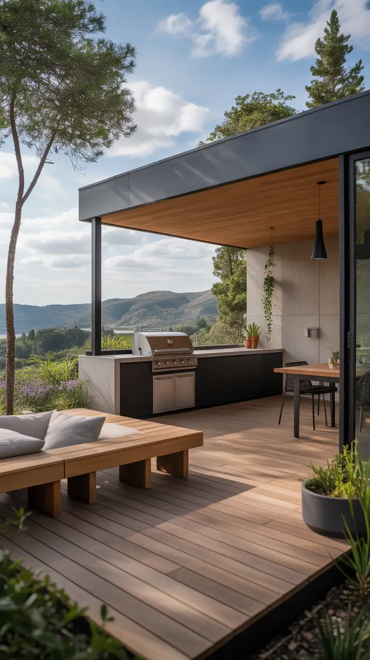 outside barbecue area ideas 2026 22 – Elevated Deck Outside Barbecue Area Ideas With Lounge Vibes