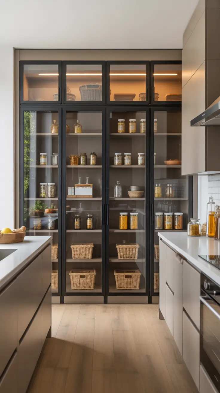 pantry remodel ideas 2026 Glass Door Pantry Cabinet Ideas That Look Modern And Clean