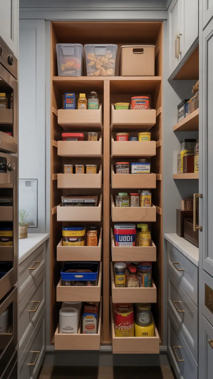 pantry remodel ideas 2026 Pantry Cabinet Pull Out Shelves That Make Storage Effortless