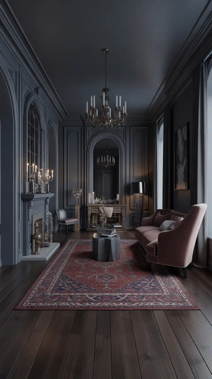 Gothic Parlor Room Decor Ideas With Dramatic Mood And Texture