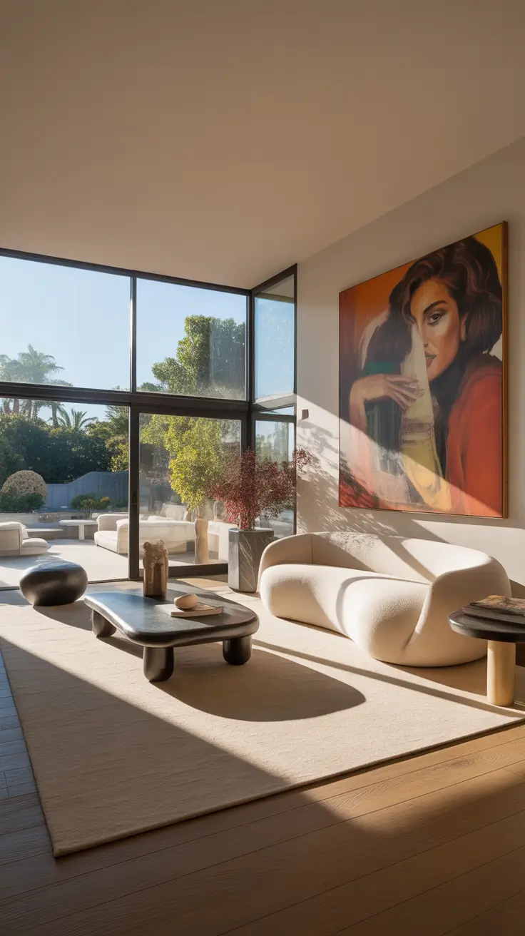 Parlor Remodel Ideas 2026 With Indoor-Outdoor Glass Wall And Sculptural Furniture