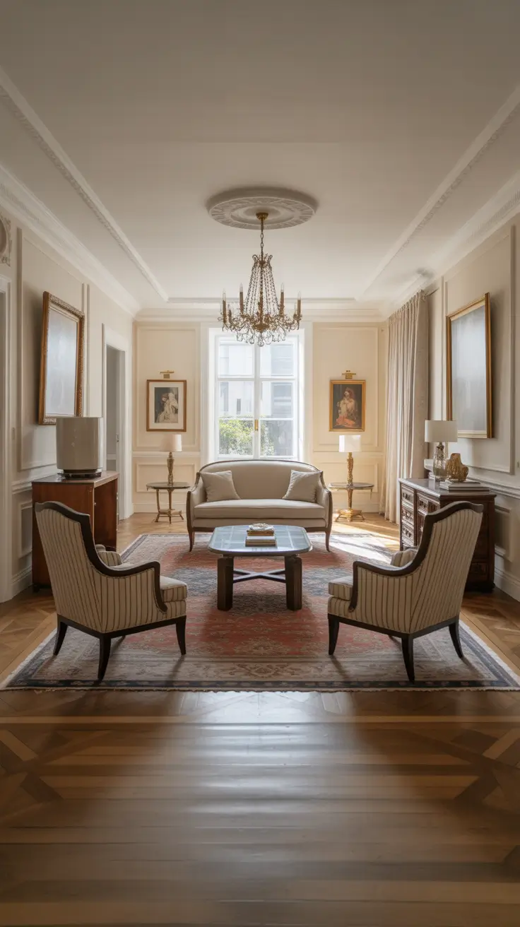 Parlor Room Ideas Furniture Arrangement With Symmetry And Statement Seating