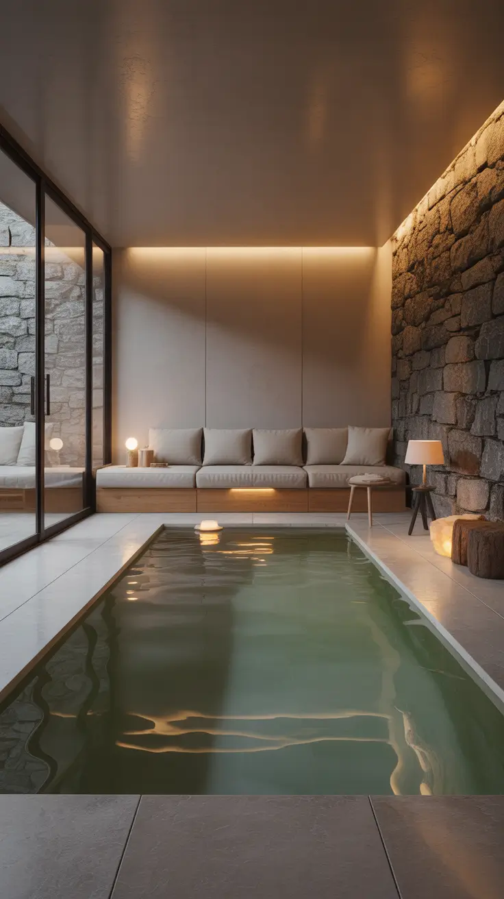 plunge pool ideas 2026 indoor courtyard style pool