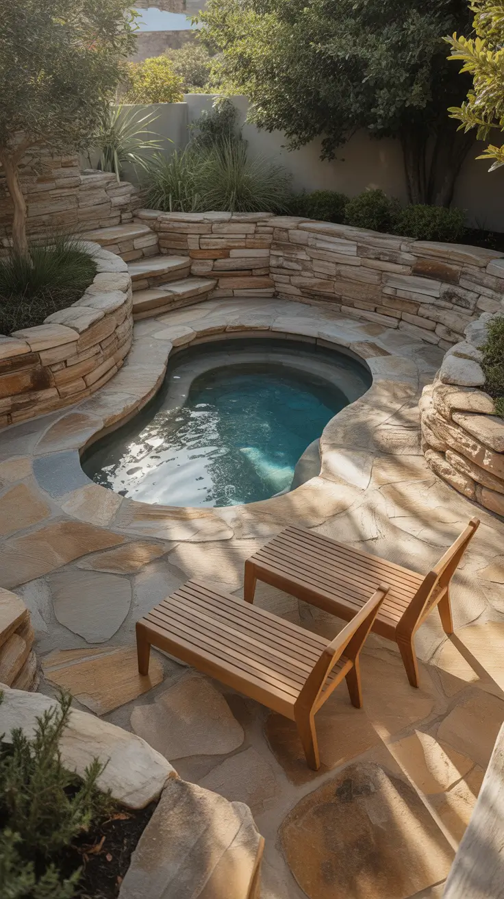 plunge pool ideas 2026 natural stone design