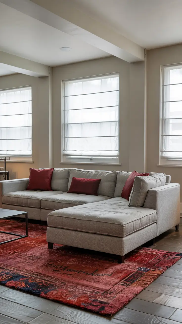 sectionals living room ideas 2026 Sofa Sectionals In Living Room Ideas With Red Accent Statements