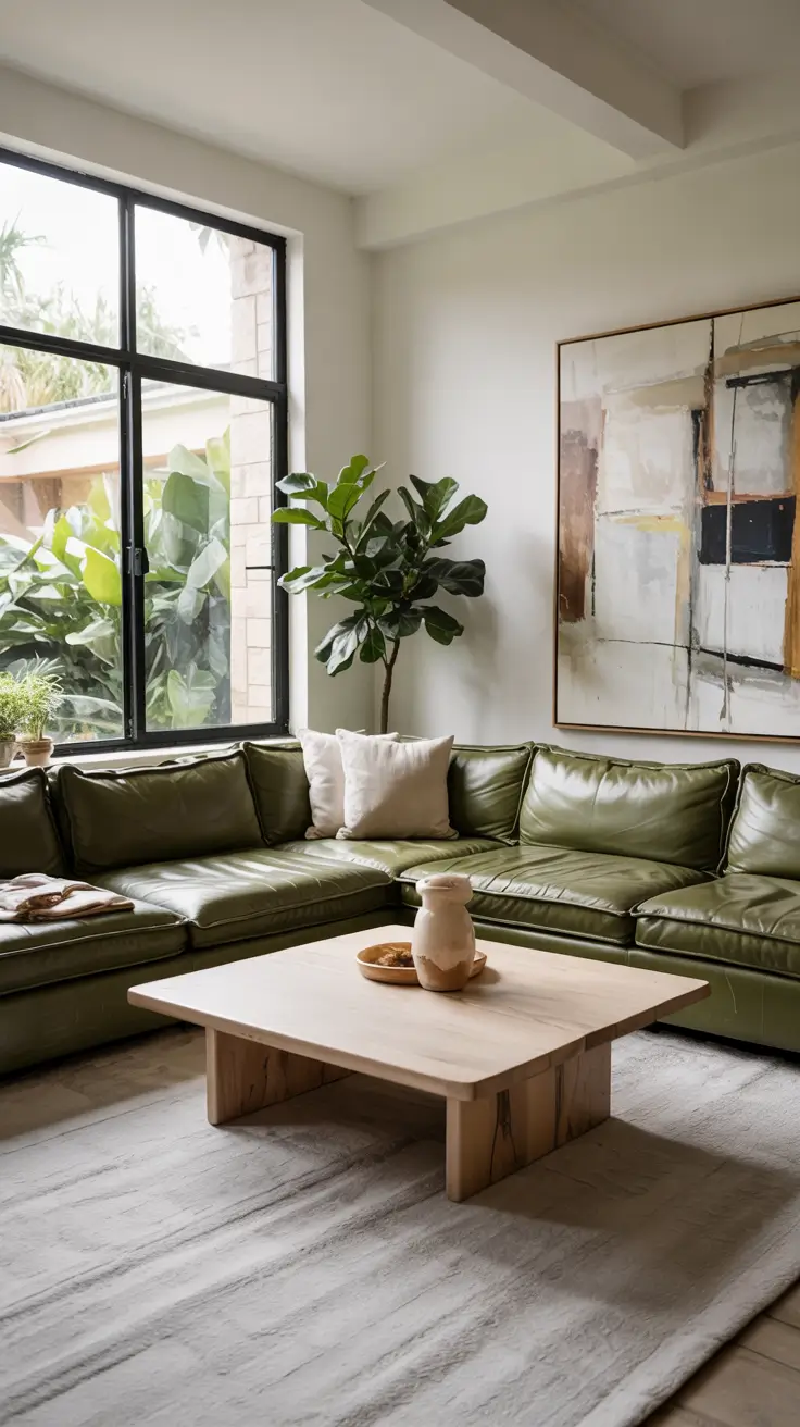 sectionals living room ideas 2026 Cozy Living Room Ideas For Sectionals With Olive Green Accents