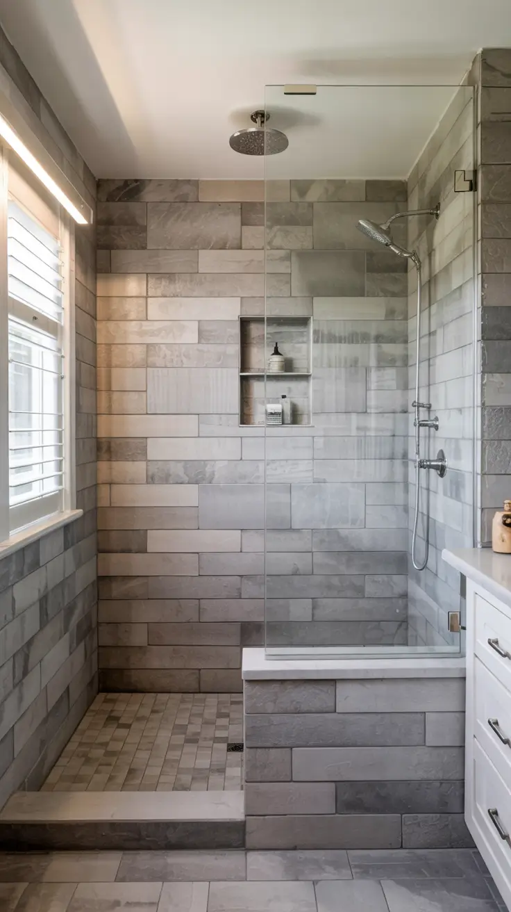 shower remodel ideas 2026 20 – Shower Remodel Ideas With Corner Glass And Minimal Hardware