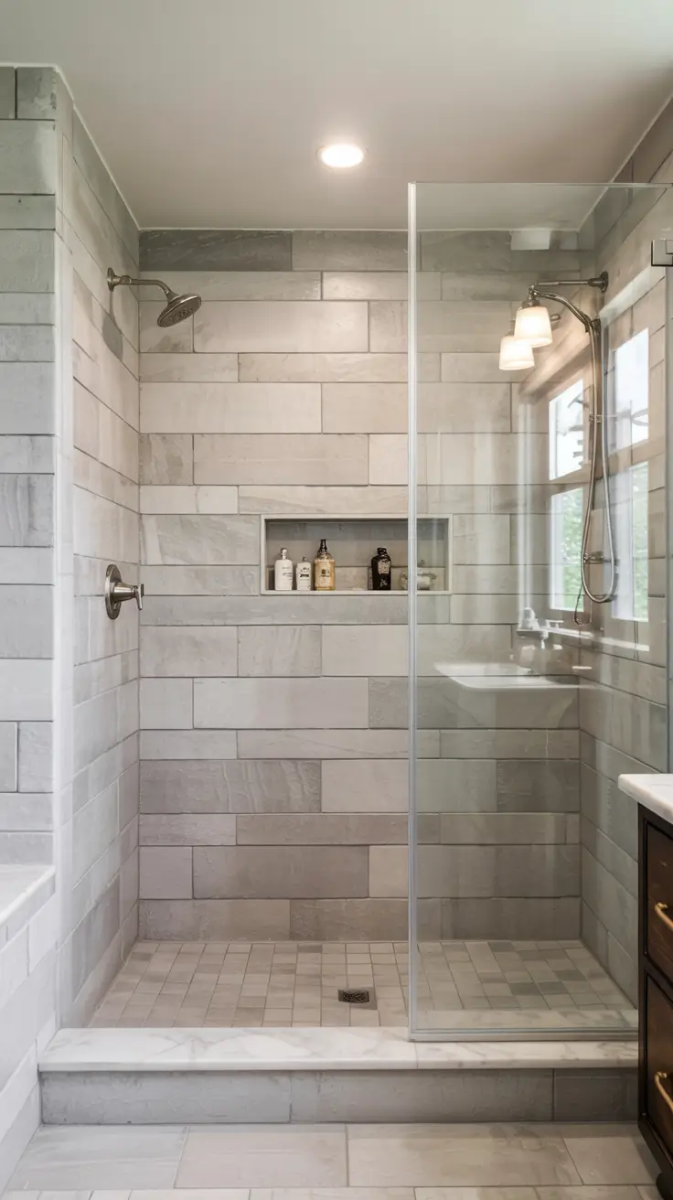 shower remodel ideas 2026 20 – Shower Remodel Ideas With Corner Glass And Minimal Hardware