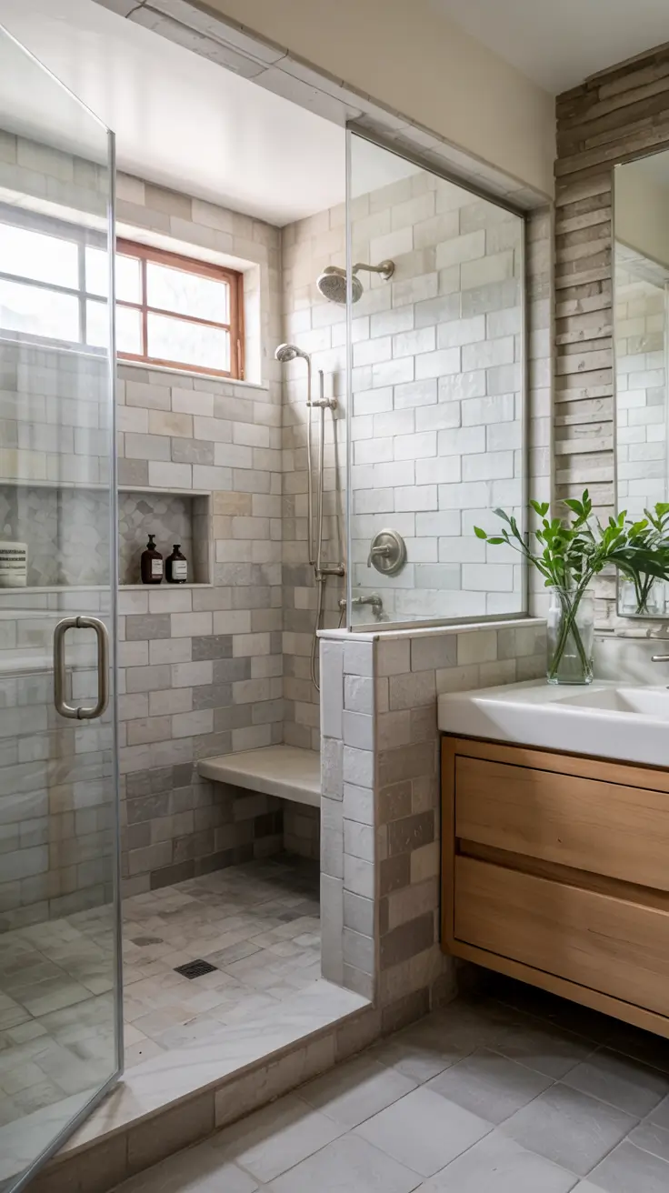 shower remodel ideas 2026 28 – Tub to Walk-In Shower Remodel Ideas