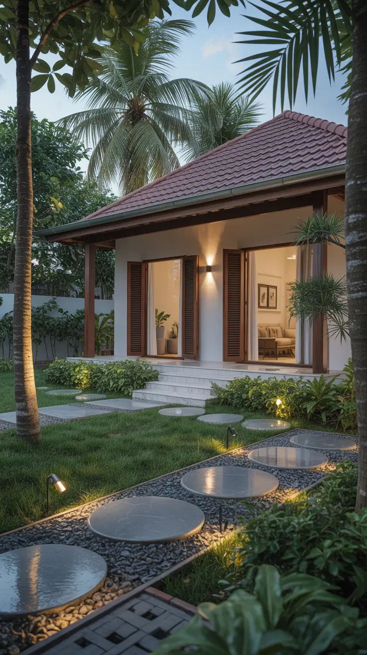 simple landscaping front yard 2026 Simple Landscaping Front Yard Kerala Style With Tropical Balance