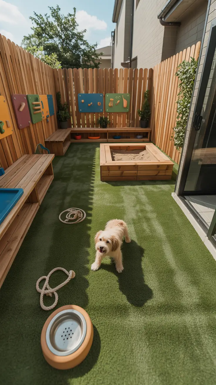 small backyard ideas for kids 2026 interactive play wall with sensory panels