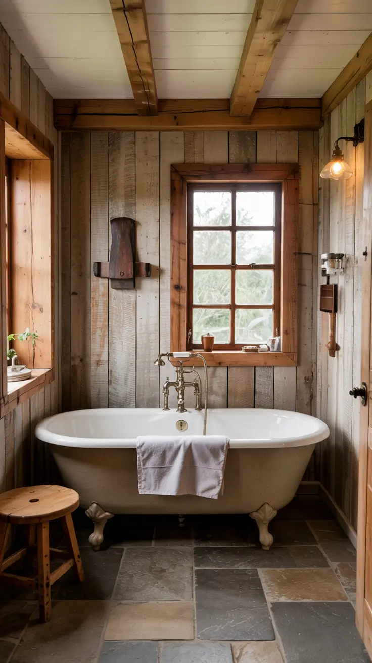 small bathroom ideas 2026 Rustic Small Bathroom Ideas With Tub Charm