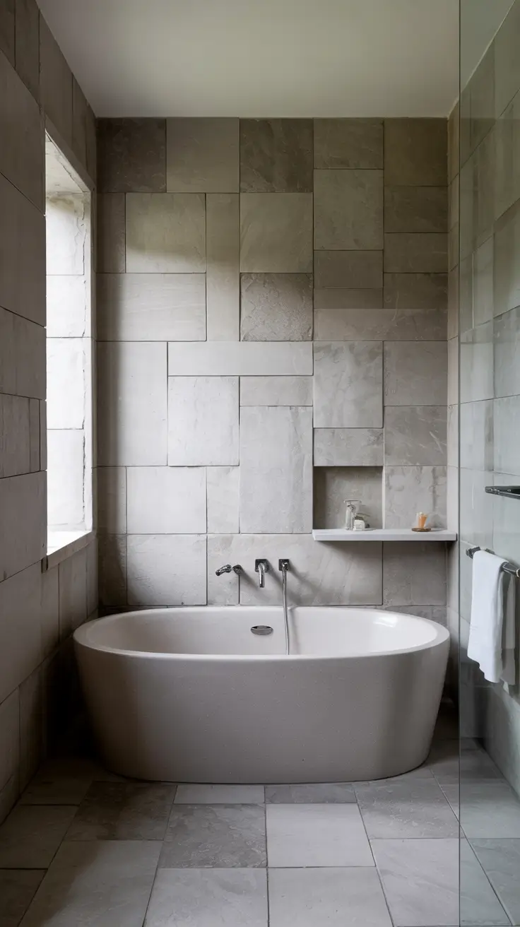 small bathroom ideas 2026 Small Bathroom Ideas With Tub Grey Minimal Design