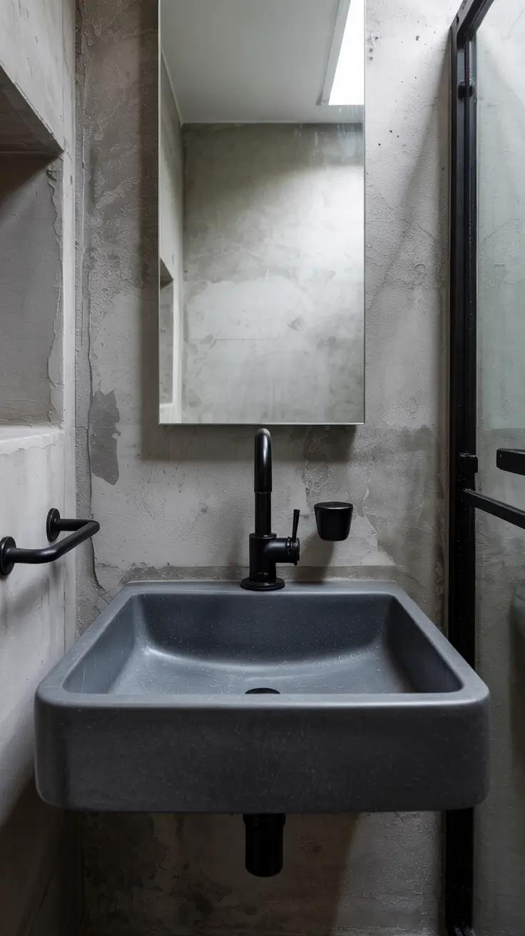 small bathroom ideas 2026 Small Bathroom Ideas Modern Industrial Black Fixtures