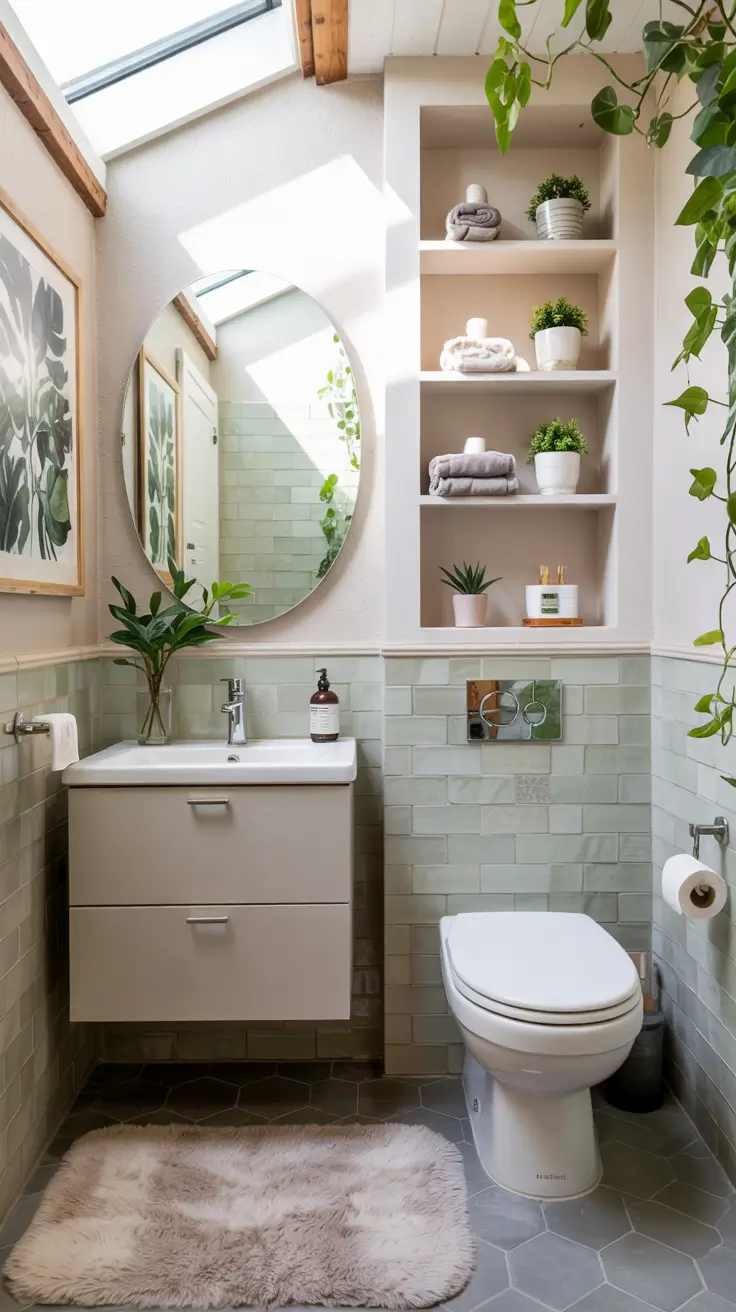 small bathroom ideas 2026 Small Bathroom Ideas Decorating With Pink And Green Accents