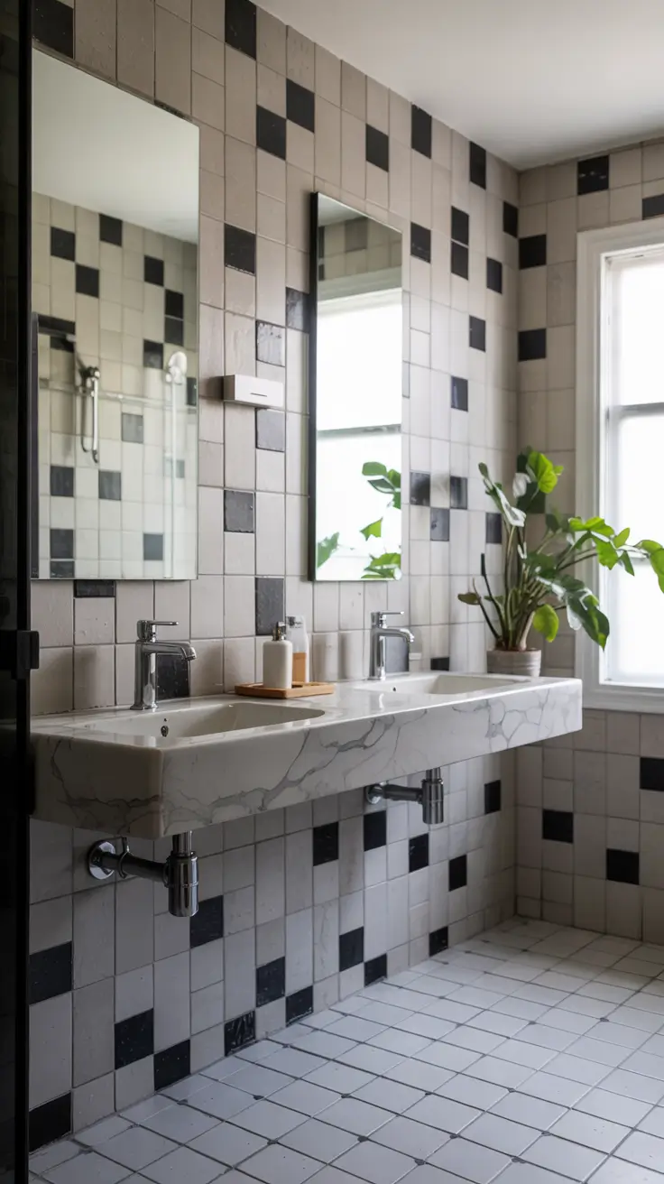 small bathroom ideas 2026 Small Bathroom Ideas Decorating Black And White Contrast