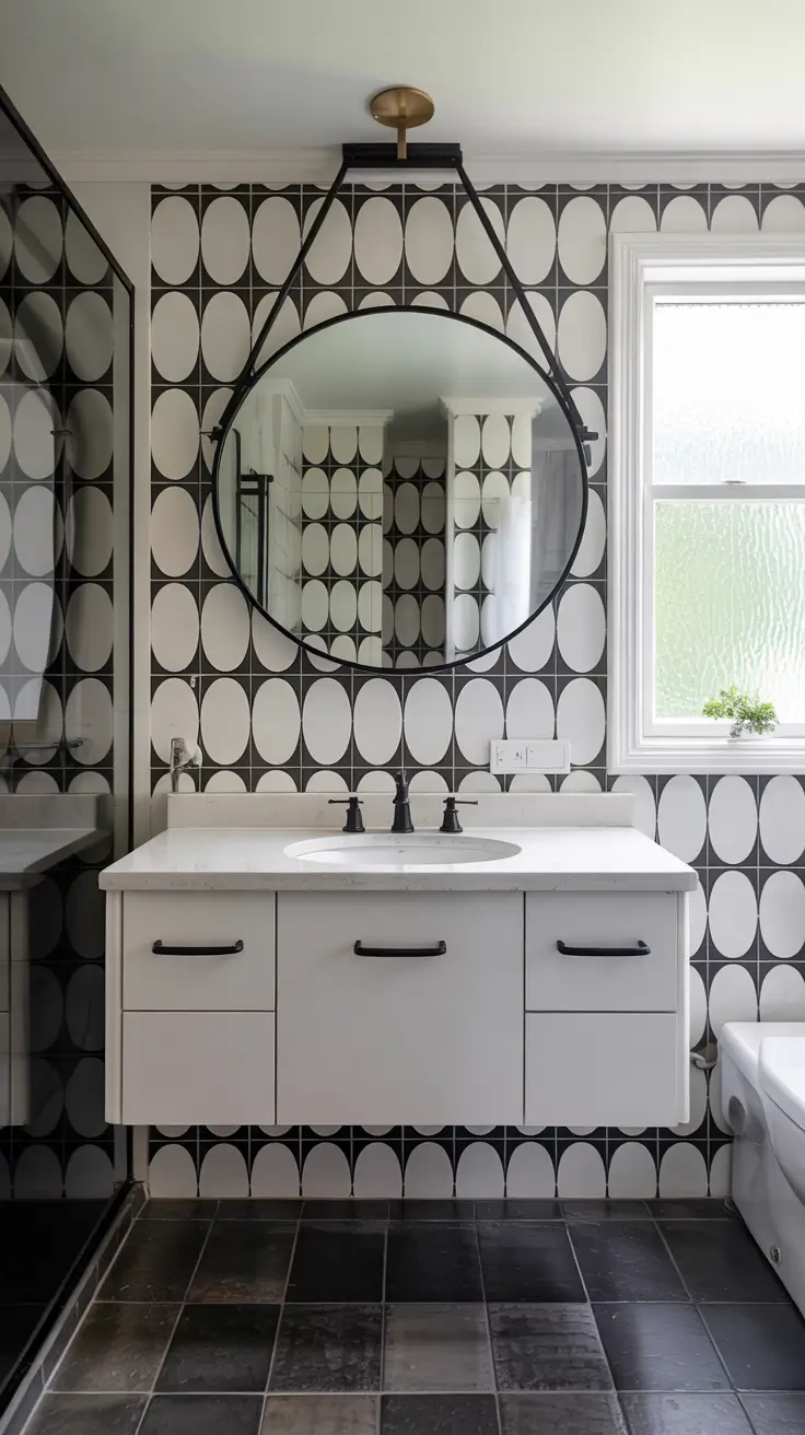 small bathroom ideas 2026 Small Bathroom Ideas Decorating Black And White Contrast
