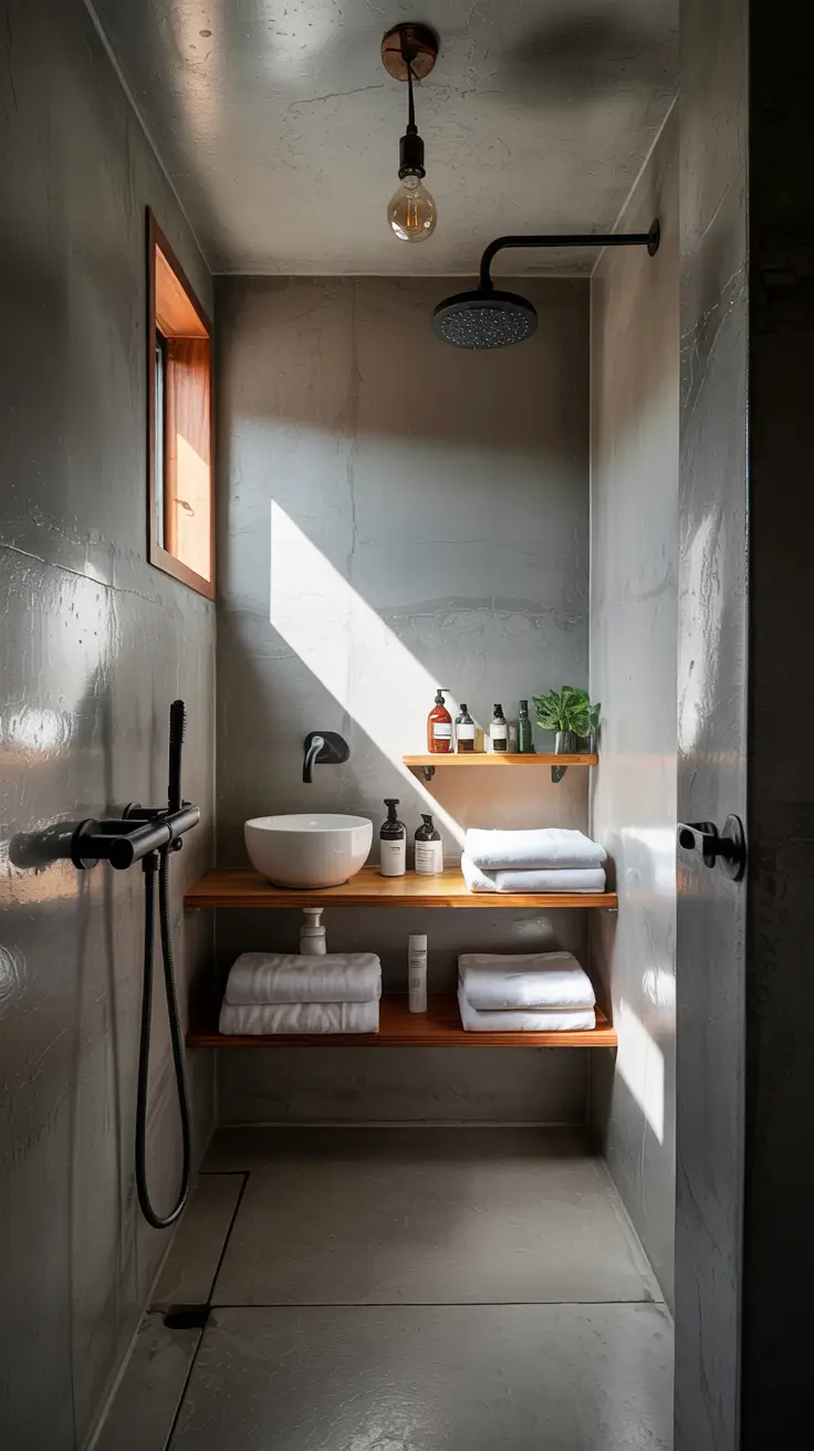 small bathroom ideas 2026 Industrial Small Bathroom Ideas With Dark Tones