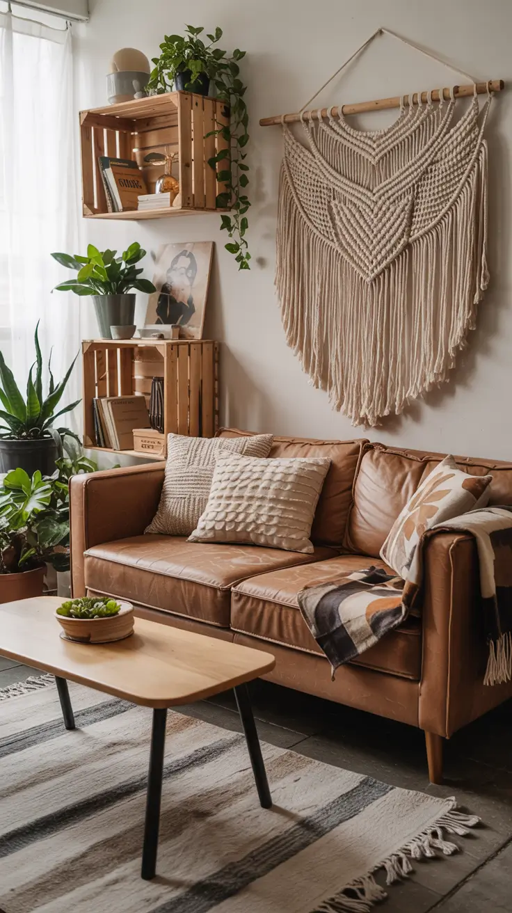 Boho Warm Cozy Small Living Room Decor