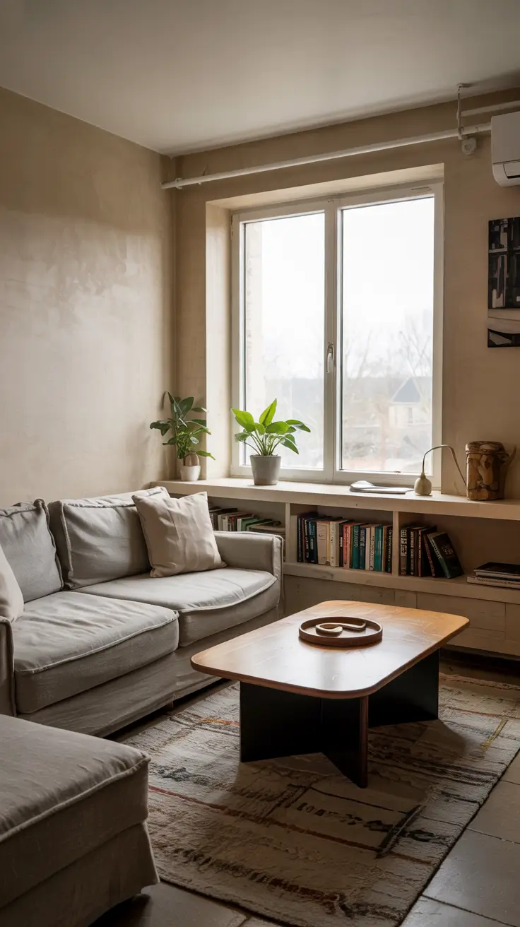 Warm Minimalist Small Living Room Decor