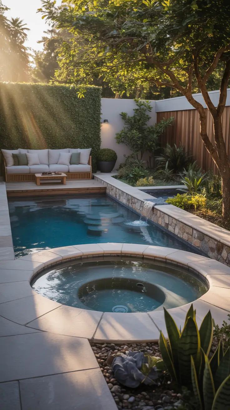 small pool ideas 2026 Small Pool Ideas With Hot Tub For Ultimate Relaxing Comfort