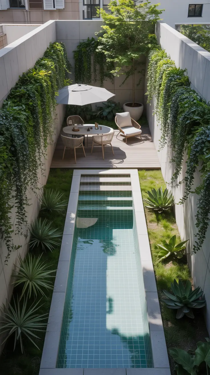small pool ideas 2026 Small Pool Ideas Courtyard With Vertical Greenery