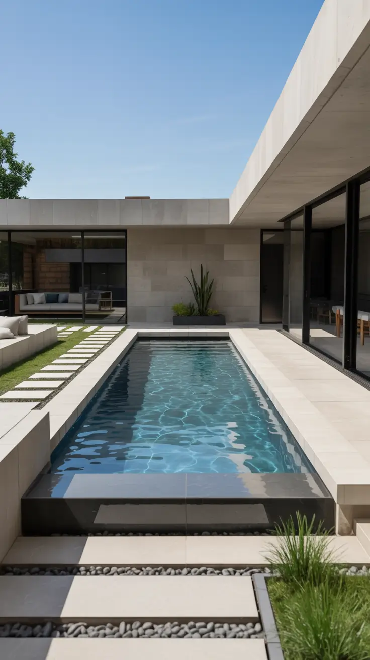 small pool ideas 2026 Small Pool Ideas Modern Minimal With Long Linear Forms