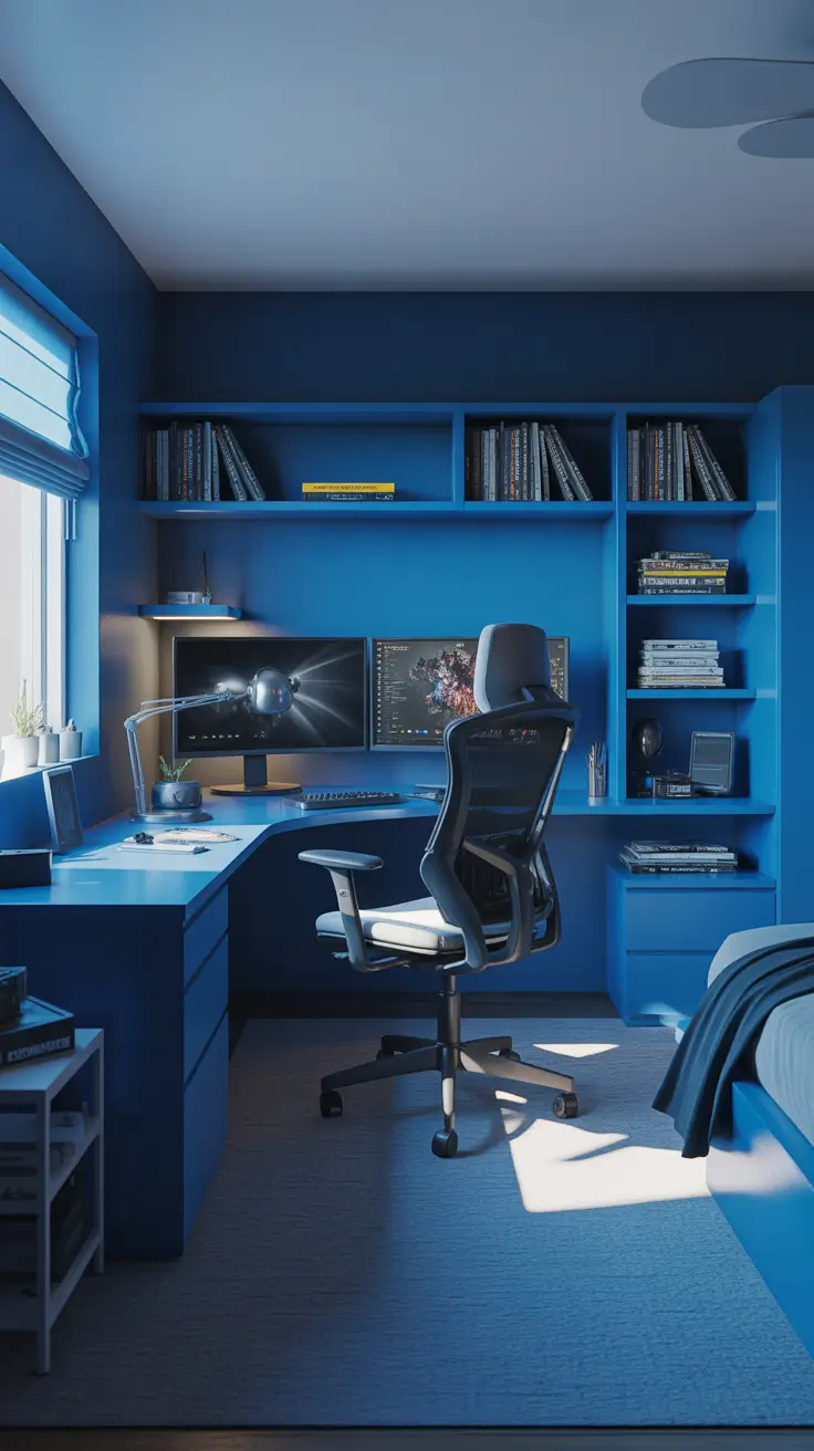 teens bedroom ideas 2026 Teens Bedroom Ideas For Boys Gaming In Dark Blue Setups