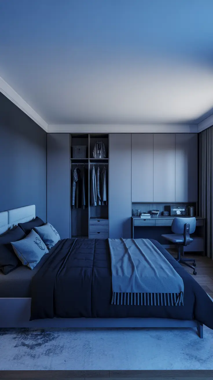 trendy gray bedroom ideas 2026 Gray Bedroom Ideas For Teens Boys With Black And Blue And Style